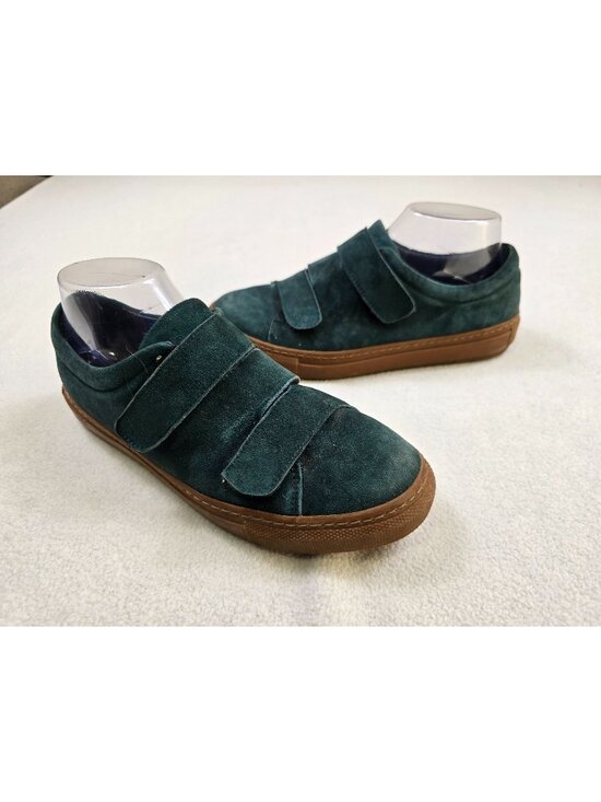 Shoes - Hotic Emerald Green Suede Velcro Strap Sneakers For Women Size 39